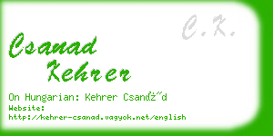 csanad kehrer business card